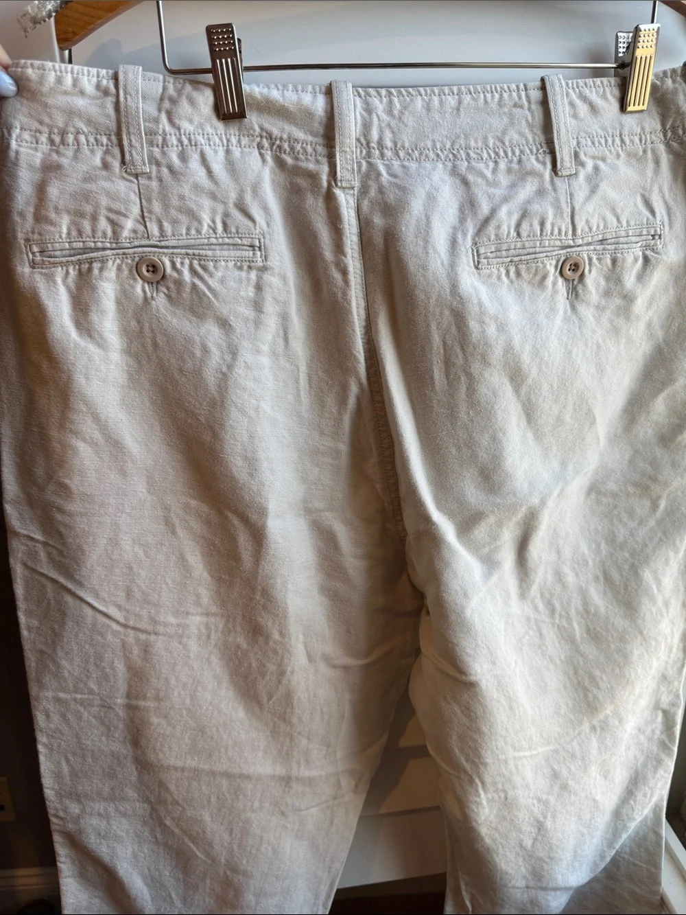 J. Crew Men’s Cream linen/cotton Pants